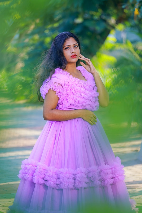 Lavender Ruffle Gown