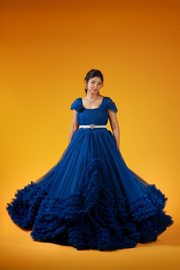 Peacock Blue Gown