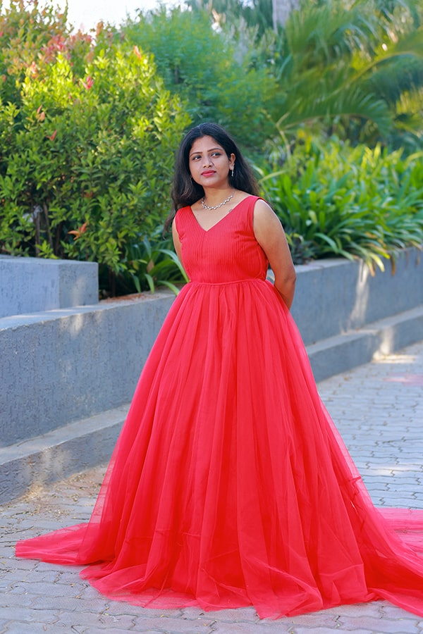 Red Tail Gown