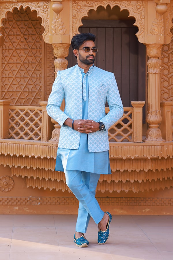Sea Blue Indo Western